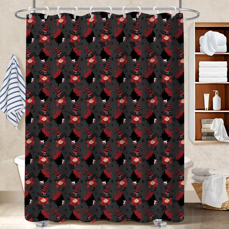 Rideau douche imperméable polyester 180x180 montage sans perçage rideau imperméable pour hôtel / airbnb (1/5)