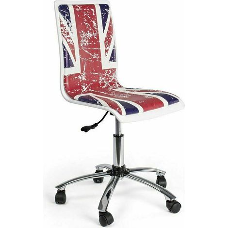 Scrivania e Sedia Ufficio girevole Bandiera Inglese Cameretta British Bizzotto - Set: Sedia (1/3)