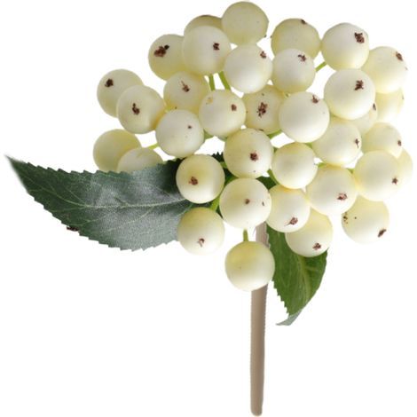 Faux Holly Berry Branch, Simulation de Baies de Noël Fleurs Petit Bouquet de Fruits Branche Ornements de Salon (M) (1/5)