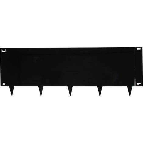 Rasenkante Metall Schwarz 40 x 106 cm Flexibel - Pro Stück