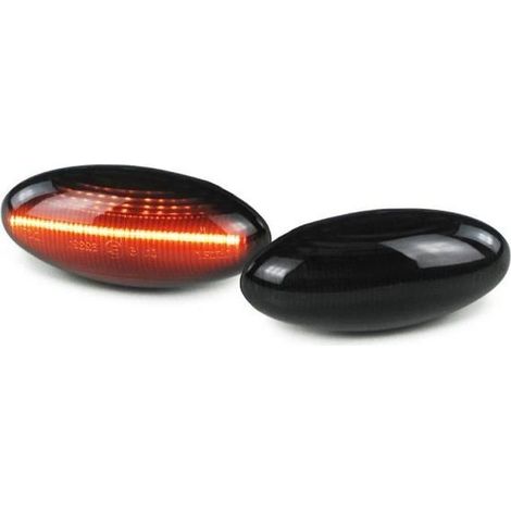 Clignotants latéraux à LED noirs pour Peugeot 107 206 307 607, Citroën C1 C2 C3 C5 (1/2)