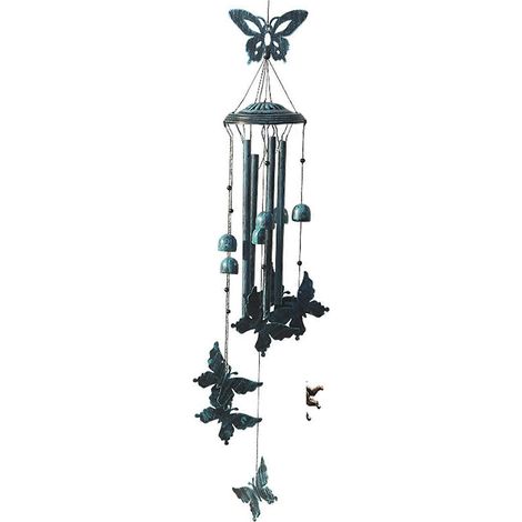 Dekoratives Windspiel im nordischen Stil, Windspiel für Garten, Balkon, Außendekoration – Schmetterlingsmotiv.