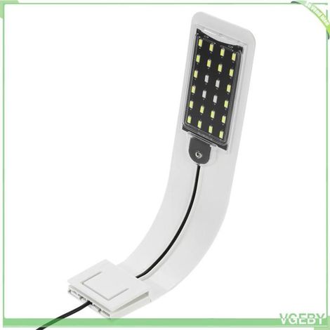 Lampe LED aquarium - FAFEICY - 10W Ultra-mince - 24 LED 5730 - Clip - Corps noir (1/5)