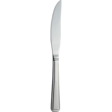 couverts – Lot de 12 couteaux à steak en acier inoxydable 18/0 – 2.5 mm, fini miroir, poignée solide, 2,5mm (1/4)