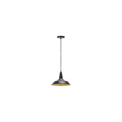 Suspension industrielle en métal noir, culot E27, style rétro pour cuisine et bar (ampoule non incluse)