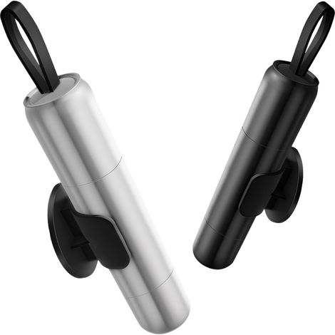 Universeller 2-teiliger Scheibenbrecher/Sicherheitsgurtschneider, 2-in-1 kleiner tragbarer Sicherheitsgurtschneider/Scheibenbrecher, Scheibenbrecherhammer für Autos und Busse (Schwarz, Silber) (1/5)