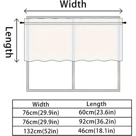 piezas,Cortinas pequeñas para ventana,habitación infantil,7692cm,Gris claro (1/4)
