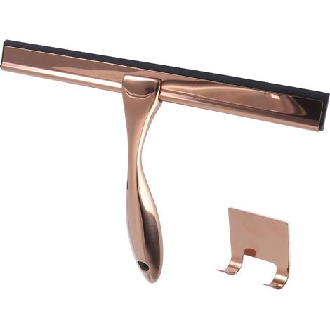 Raclette Acier Inoxydable pour Vitres Salle de Bain Cuisine Grattoir Ergonomique pour Éliminer Eau Calcaire et Manche Rangement (1/5)