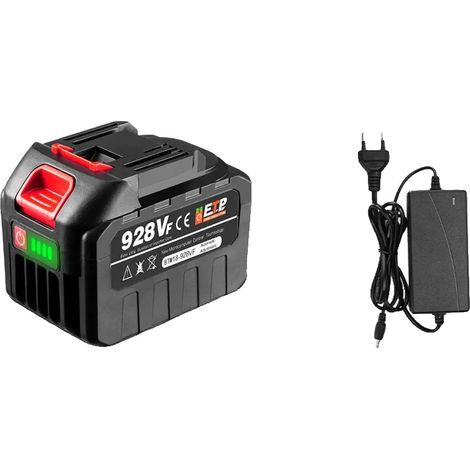 Akku für Elektrowerkzeuge, 15000 mAh Kapazität, kompatibel mit 18 V–21 V, 1x Ladegerät 928VF-1 (1/2)