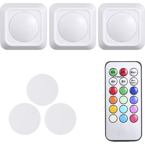 4,5 V 1 W RGB-LED-Leuchten, batteriebetrieben, Fernbedienung, 12 Farbwechsel (1/5)