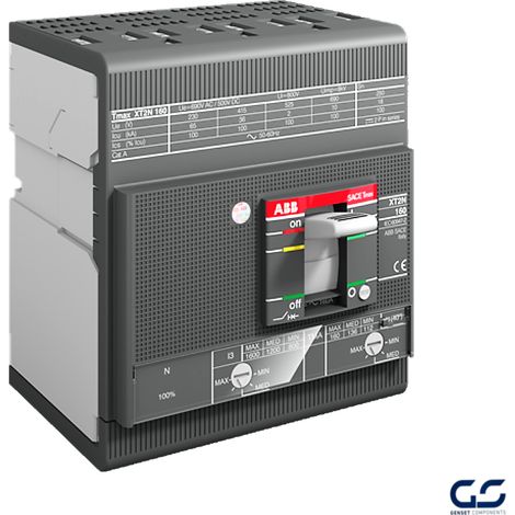 Interruptor Magnetico Caja Moldeada 4P, 160A, XT2N160 TMG R160 Im480 4P F F ABB (1SDA067737R1)