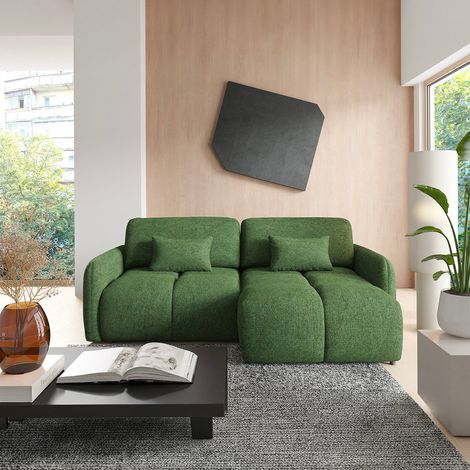 Wendbares Eckschlafsofa Vittoria Grün (1/5)