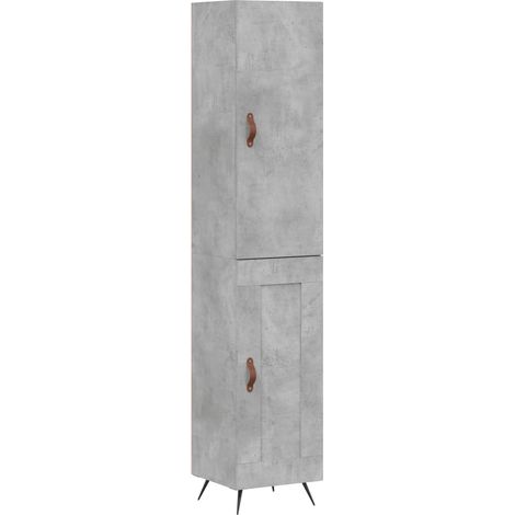Credenza buffet cassettiera mobile contenitore organizer cucina soggiorno soggiorno alto 34,5 x 34 x 180 cm derivati del legno grigio 020034287