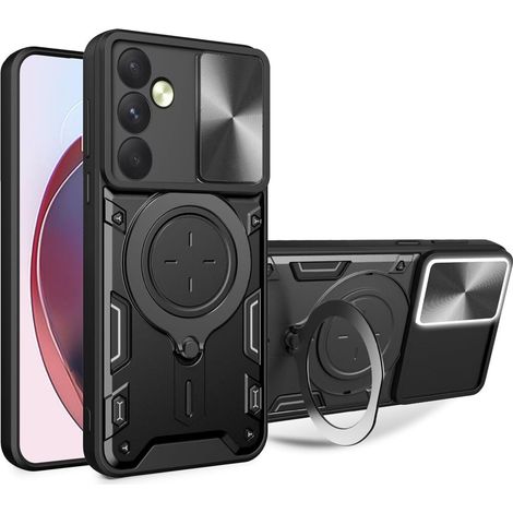 Funda protectora para Samsung Galaxy M55 5G, CamShield Slide, negra.