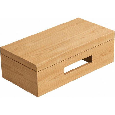 Saniclass Terra Planche de lavabo - 40x25x10cm - avec porte-serviettes - sandwood (Chêne clair) (1/4)