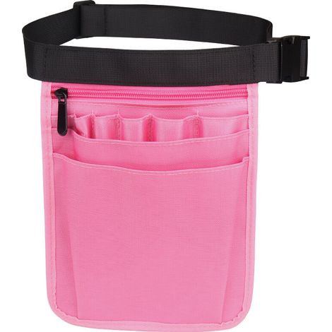 Pink Nurse Bag Multifunctional Tool Bag Belt Tool Pouch Tool Holder Nurse Accessories Storage Bag Black with Adjustable Belt for Nurses,Gardeners (1/4)