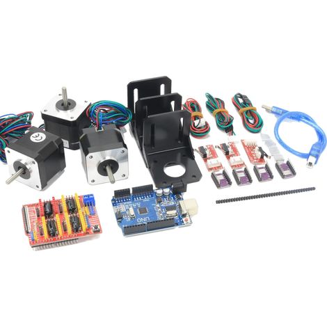 Kit de CNC pour imprimante 3D, moteur pas à pas Nema 17, 3 x interrupteur mécanique, carte de protection CNC GRBL (1/5)