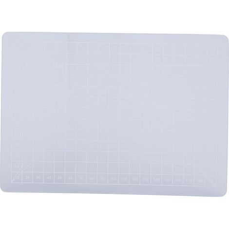 Tapis de découpe transparent en PVC composite, polyvalent et antidérapant, format A5, idéal pour le bricolage, l'écriture et la peinture. (1/5)