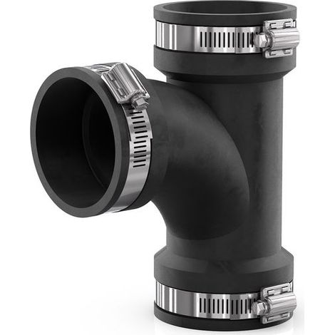 Tuyau flexible CR Flex. Branche CFA 038 (30-38 mm) jusqu'à 0,6 bar, L : 120 mm, EPDM / V2A