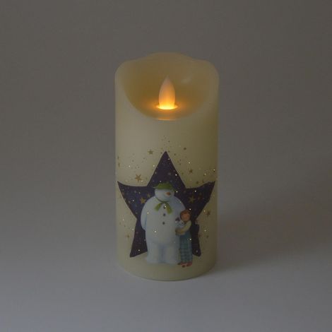 15cm Snowman, Snowdog & Billy Candle Christmas LED Light Up Decor False Light (1/4)