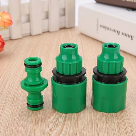 Adaptateur de Raccord Rapide pour Tuyau 3/8", 3 Pièces - Matériau PP, Connexion Facile pour Jardin (1/5)