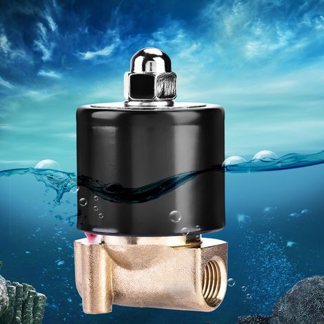 2W025-08 G1/4" 110V AC N/C Normalerweise geschlossenes elektrisches Magnetventil aus Messing für Wasser/Luft (1/5)