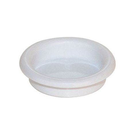 Cadap Tirador con cavidad redonda 30 mm blanco plástico