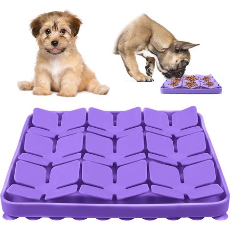Tapis de Chien Snuffle Mat, Silicone Tapis de Leche Chien, Tapis Léchage Chien, Gamelle d'alimentation Lente, Tapis éducateurs pour Chiens Dog Puzzle Toys Tapis de Fouille