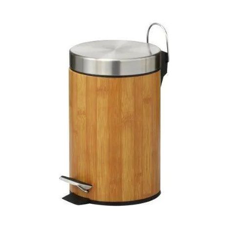 Zeller Cubo de basura con pedal elegante 3 litros marrón