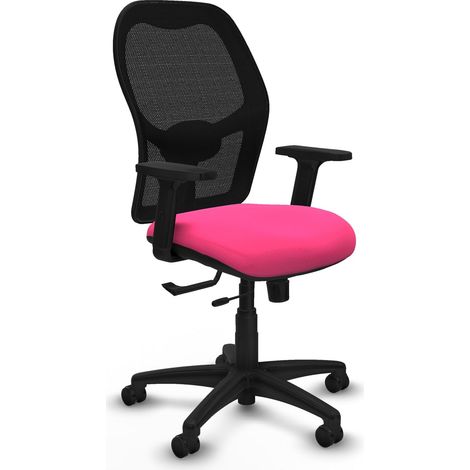 Silla de oficina piqueras y crespo ergonómica negro cuero (1/2)