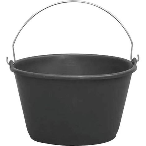 Secchio in plastica per vitelli nera 16 litri