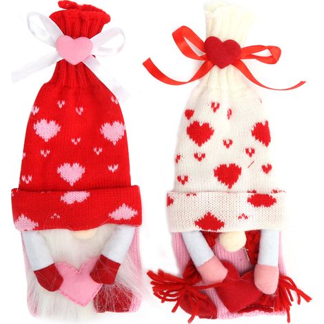 2Pcs Wine Bottle Cover Reusable Protector Bag Storage Decoration Faceless Doll HandMade Gift (1/5)