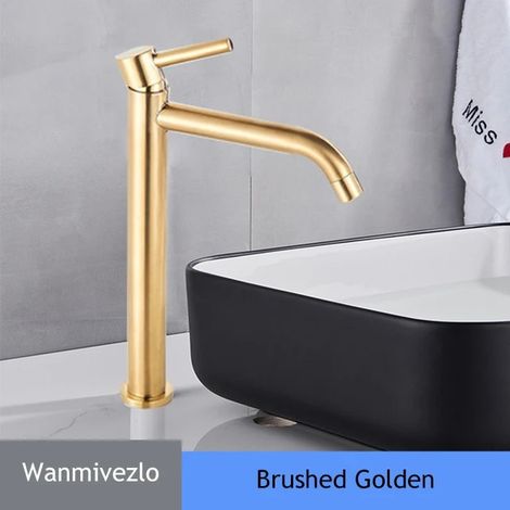 WASCHTISCHARMATUR heißes kaltes Wasser Gold