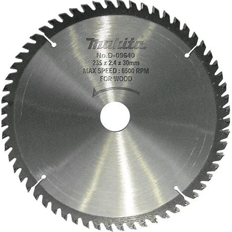 Lames carbure bois standard, pour scies circulaires MAKITA/Taille:Ø 235 mm x 60 Dents (Ep. Pointes : 2,3 mm)