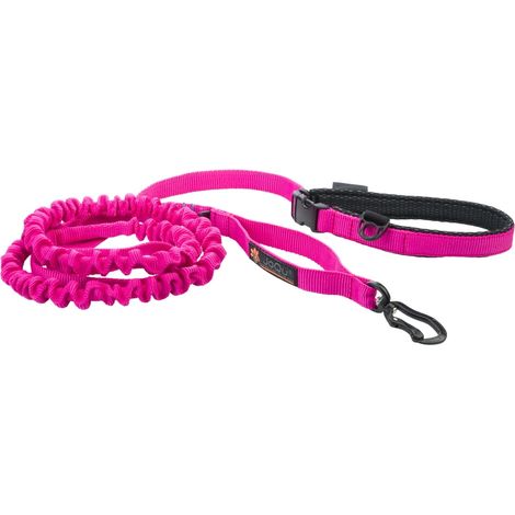 Correa JoQu® Ultra Strong Runners rosa para perros pequeños y medianos con amortiguador