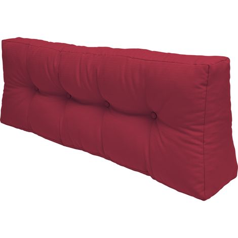 Beautissu – Coussin de palette extérieur 120x40cm – Rembourrage en flocons – Housse lavable 160g/m² – Avec boutons décoratifs