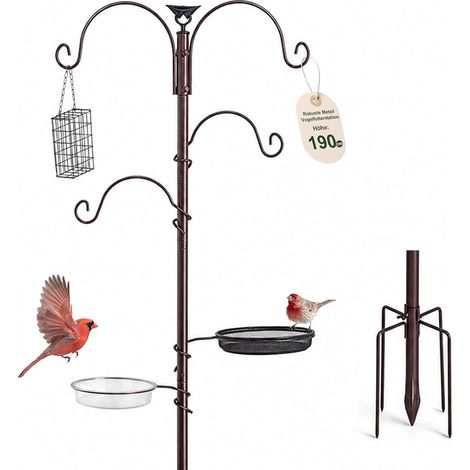Kit de mangeoire à Oiseaux, Mât de mangeoire à Oiseaux de 190 cm (1/5)
