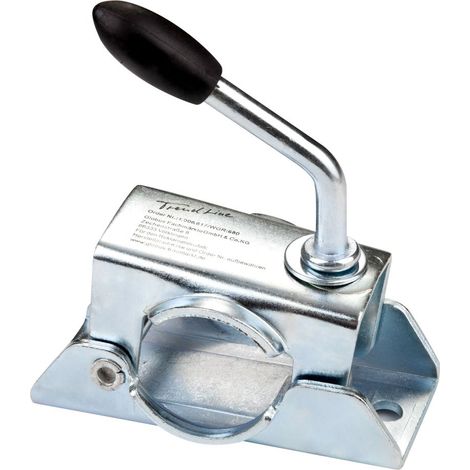 TrendLine Klemmhalter Ø 4,8 cm mit Knebelfeststeller Stützradhalter Silber