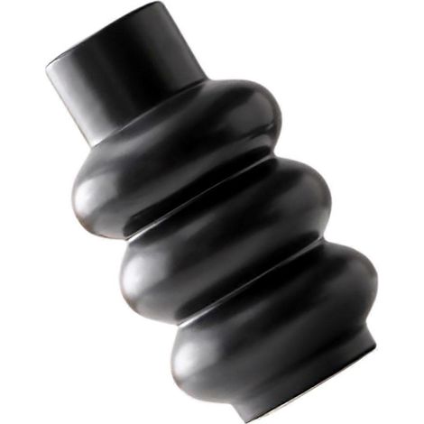 Vase en céramique de style nordique, compatible avec les décorations et porte-fleurs artistiques, noir (1/5)