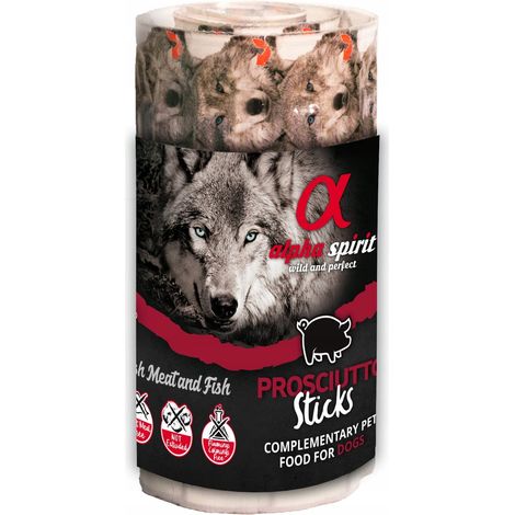 Alpha Spirit - Friandises pour chien en blister - Bâtonnets de prosciutto - 160 g