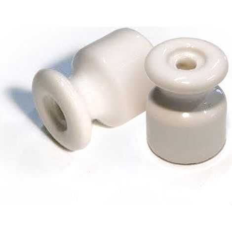 Isolatore in porcellana per impianto a parete 18 mm - 2 pezzi