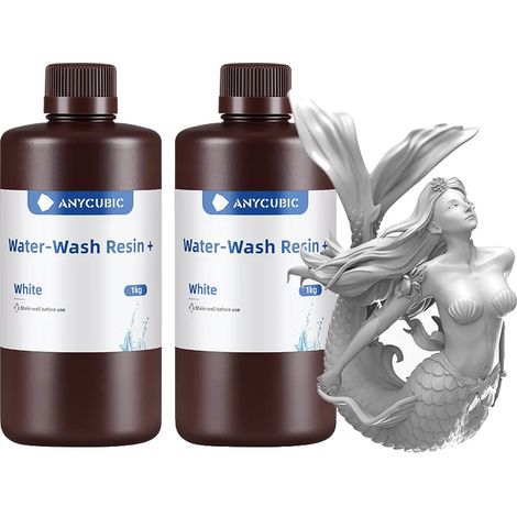 Wasserabwaschbares Harz, kurze Aushärtungszeit, einfache Reinigung, Weiß, 2 kg (1/2)