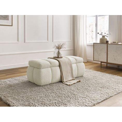 BOBOCHIC - Bout de lit DENALI tissu bouclette Blanc (1/5)