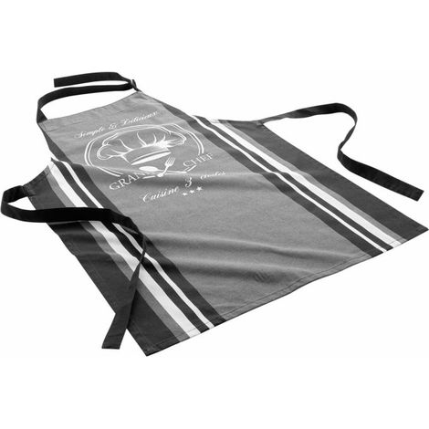 Tablier de Cuisine "Grand Chef" 60x84cm Gris (1/3)