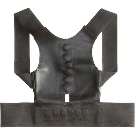 Corset correcteur de posture magnétique pour le dos, orthèse d'épaule droite, soutien lombaire, soulagement de la douleur pour enfants, adultes, femmes et hommes - noir (L) (1/5)