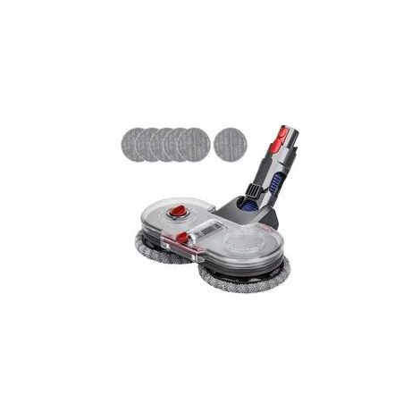 Balai électrique compatible avec Dyson V7 V8 V10 V11 V15 avec réservoir d'eau multifonction pour un entretien efficace des sols avec 6 serpillères lavables