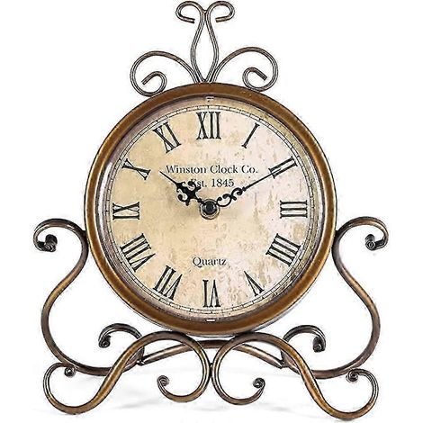 Horloges de bureau vintage pour salon, chambre ou bureau - Silencieuses (sans tic-tac) (1/5)