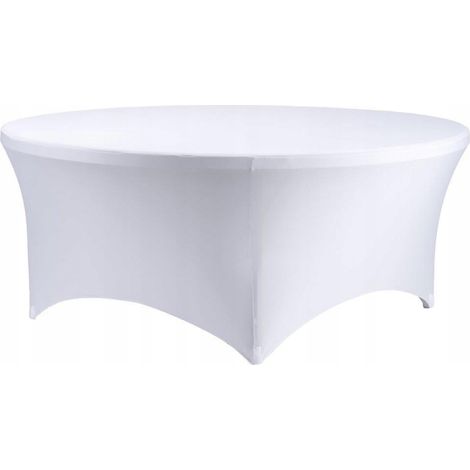 TOVAGLIA ELASTICA BIANCA LISCIA PER TAVOLO DA CATERING 180 cm 180 g
