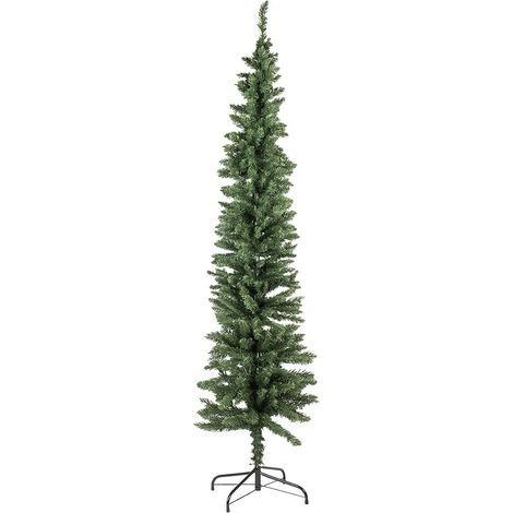 Sapin de Noël artificiel vert en plastique et métal pour décoration intérieure 50 x 50 x 210 cm - PANGIVO (1/3)
