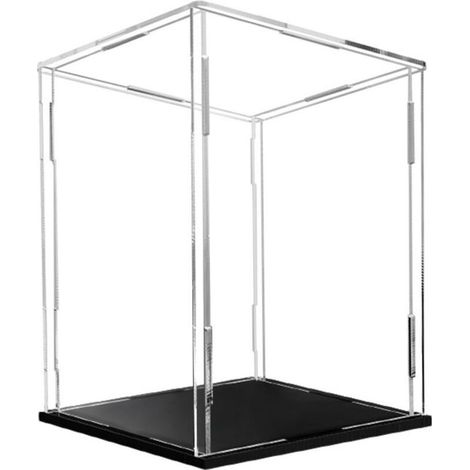 Vitrine acrylique pour figurines – Boîte de rangement transparente 15×15×25 cm, anti-poussière et ultra-résistante